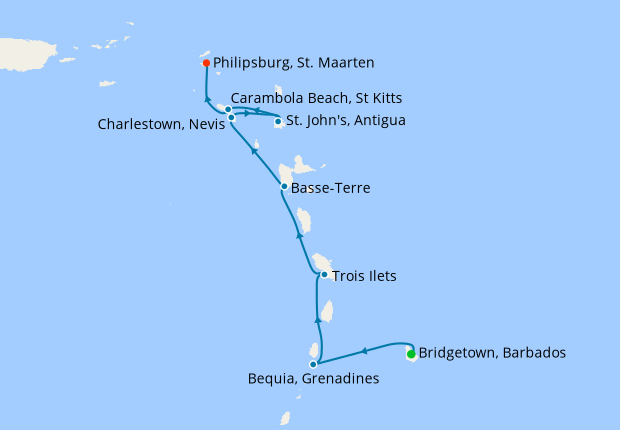 Classic Caribbean Yacht Harbors from Bridgetown to Philipsburg