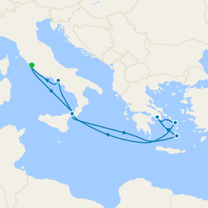 Mediterranean with Greek Isles from Rome