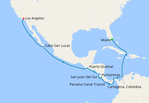 Panama Canal Westbound from Miami, Royal Caribbean, 10th April 2022