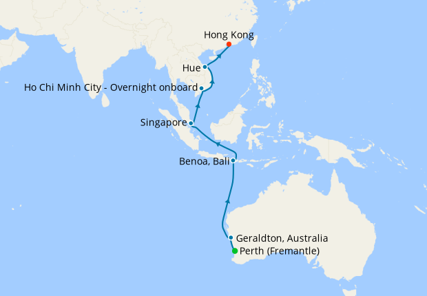 cruises from australia to asia 2024
