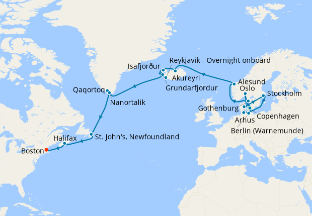 Scandinavian Jewels & Viking Passage from Copenhagen to Boston