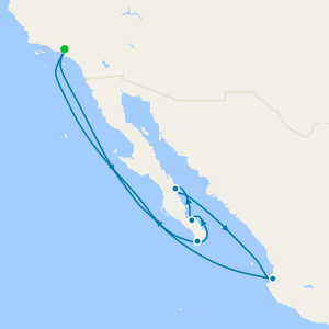 Baja Peninsula & Sea of Cortez from Los Angeles