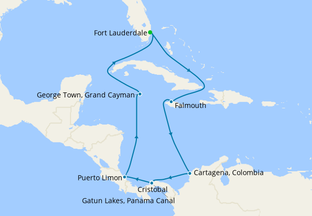Panama Canal with Costa Rica & Caribbean from Ft. Lauderdale