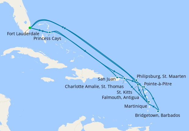 Caribbean Explorer from Ft. Lauderdale, 7 February 2023 | 20 Nt