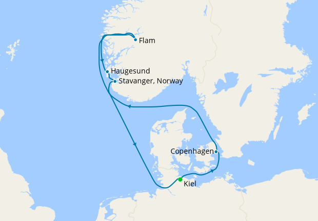 Germany, Denmark & Norway from Kiel