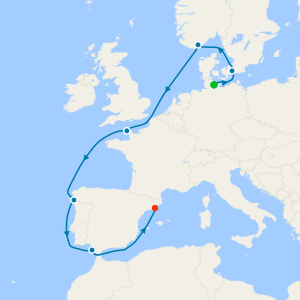 Germany, Denmark & Norway to Spain from Kiel