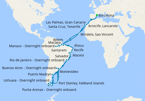 south america cruise 2023