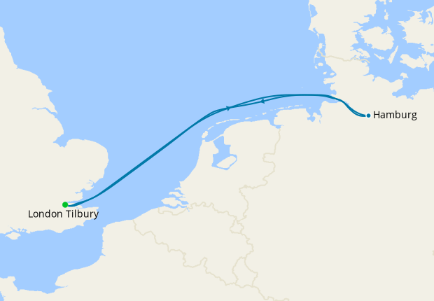 Maiden Voyage to Hamburg from Tilbury
