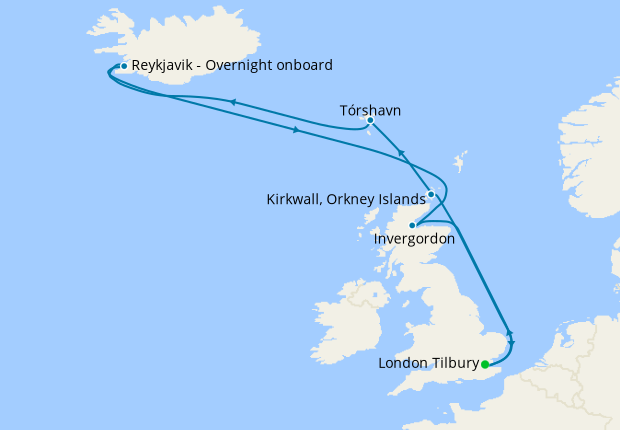 cruises to iceland from tilbury