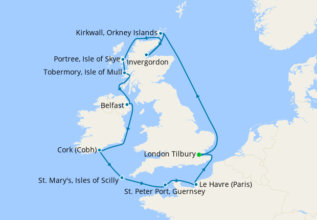 Easter British Isles Discovery from Tilbury