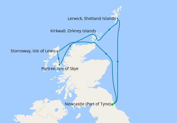 british isles cruise from newcastle