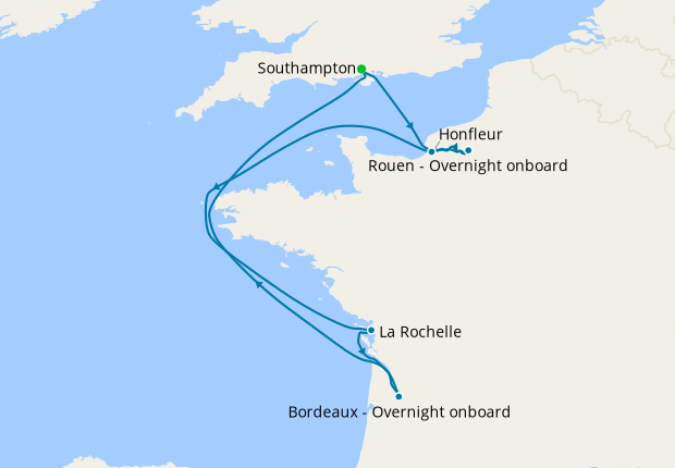 French Rivers of Normandy & Bordeaux from Southampton