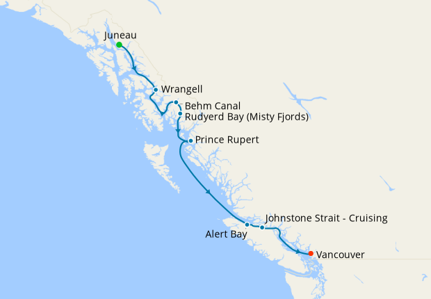 Alaska Inside Passage & Glacier Bay from Juneau