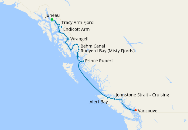 Alaska Fjords & Canadian Inside Passage from Juneau