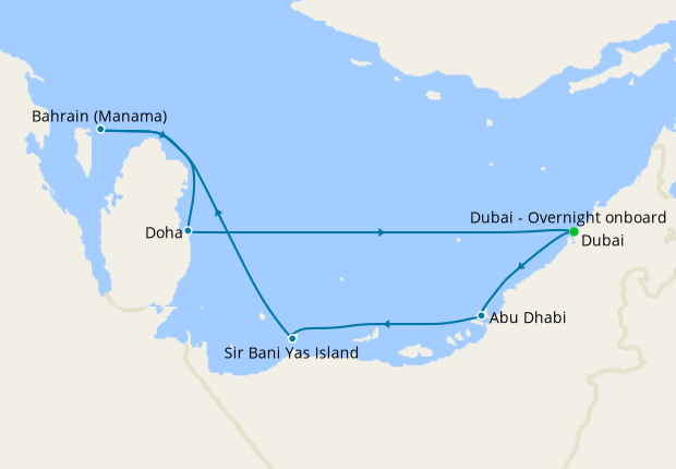 United Arab Emirates, Saudi Arabia & Qatar from Dubai