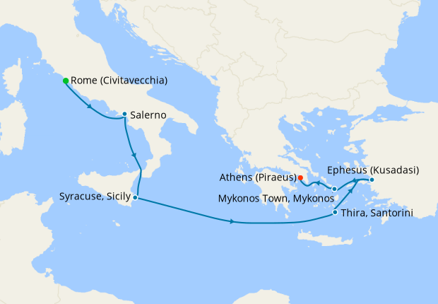 Greek Isles from Rome