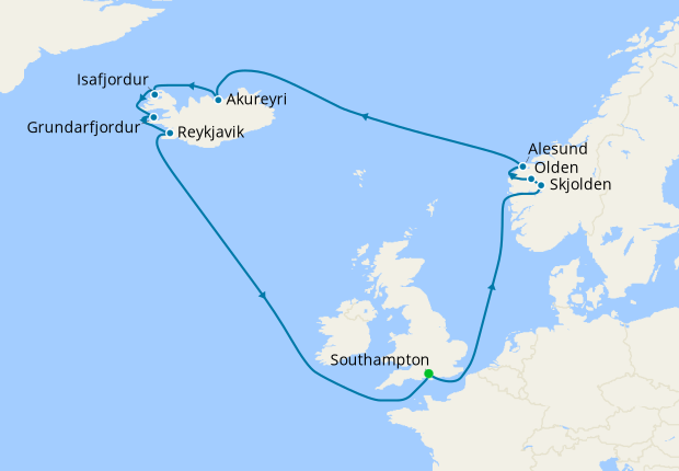 Iceland & Norway from Southampton with Warwick Davis