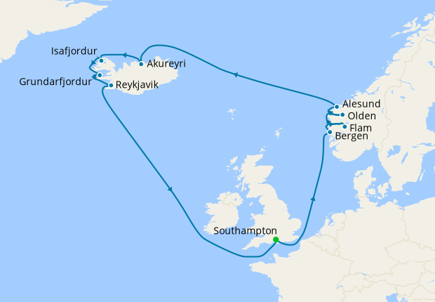 iceland cruise from southampton 2023