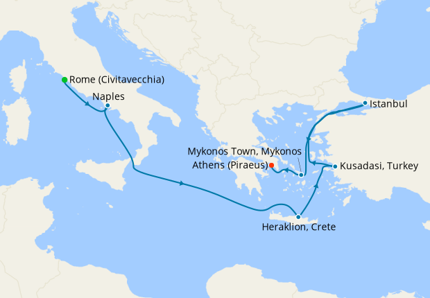 Cruise Itinerary Map