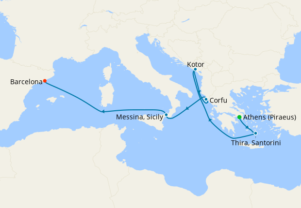 Mediterranean with Greek Isles & Italy from Athens