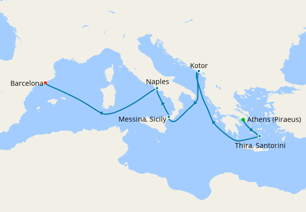 Mediterranean with Greek Isles & Italy from Athens