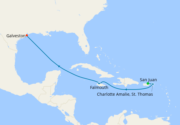 Caribbean from San Juan to Galveston