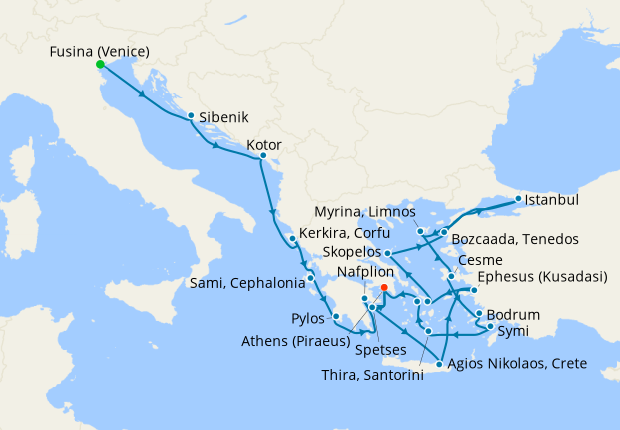 Aegean Isles & Greece from Venice