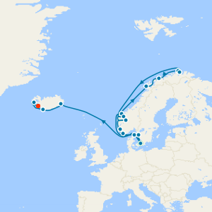 Wonders of North Cape & Iceland from Copenhagen to Reykjavik