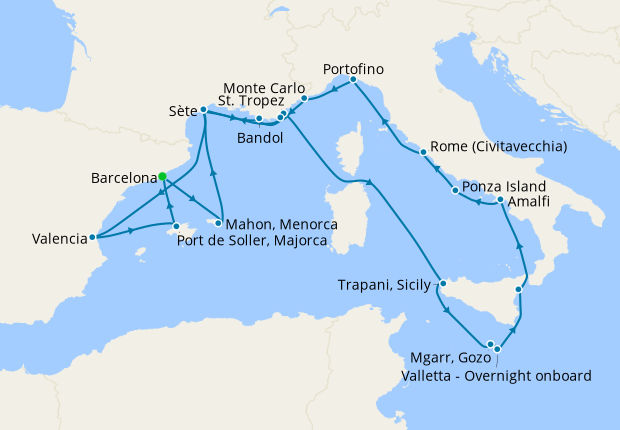 Italy & French Rivieras - Barcelona Roundtrip, Seabourn, 26th June 2023 ...