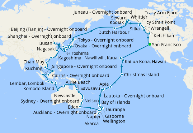 Far East-West - World Cruise 2024