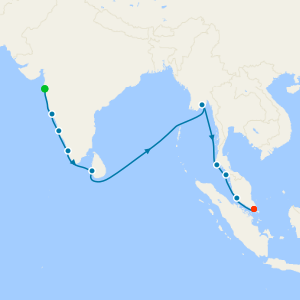 Asia from Mumbai to Singapore