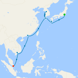 Asia from Tokyo to Singapore