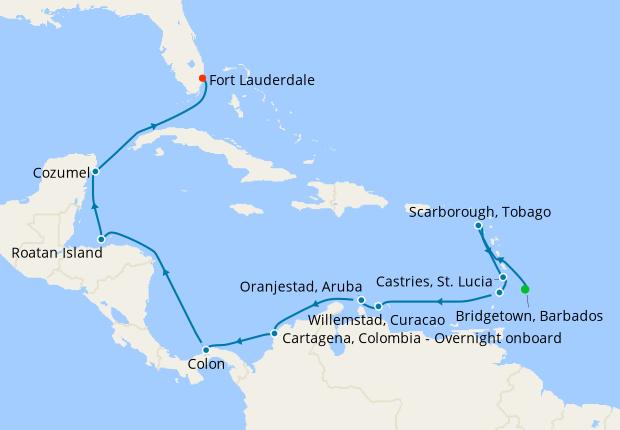 Cruise Itinerary Map