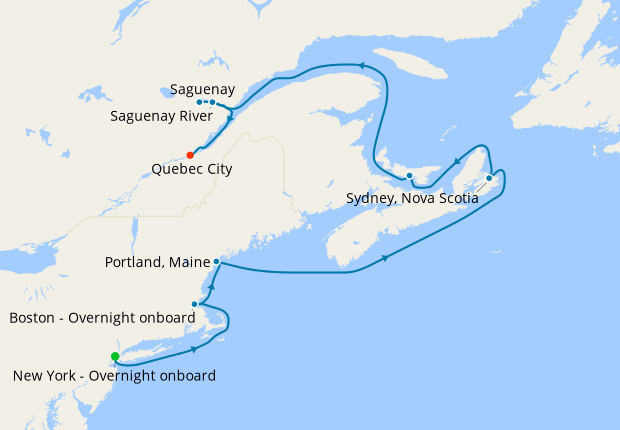 Canada & New Englad from New York to Quebec City