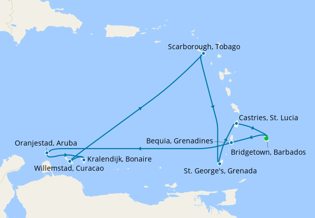 Caribbean & Central America - Bridgetown Roundtrip