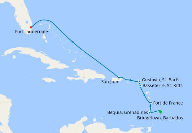 Caribbean & Central America from Bridgetown to Fort Lauderdale