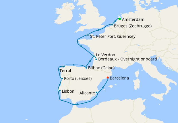 A Taste of France & Iberia - Amsterdam to Barcelona