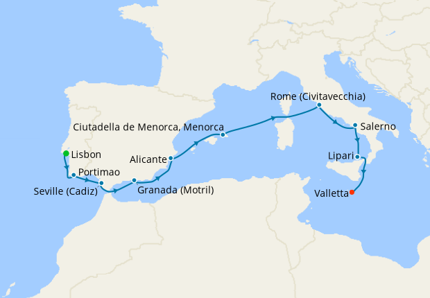 Sevillian Flair - Lisbon to Valletta