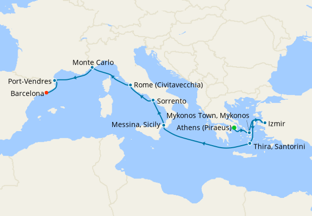 History, Culture & Cuisine - Athens to Barcelona