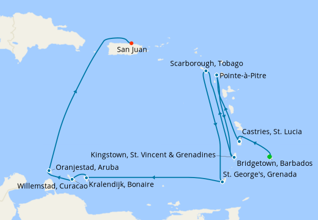 Caribbean Melody - Bridgetown to San Juan