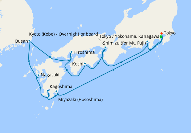 Cruise Itinerary Map
