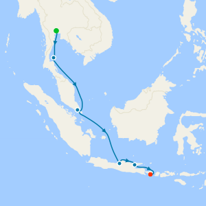 Overnights & Asian Wonders from Bangkok (Laem Chabang) to Bali (Benoa)