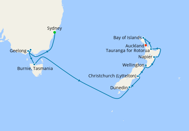 New Zealand New Year - Sydney to Auckland