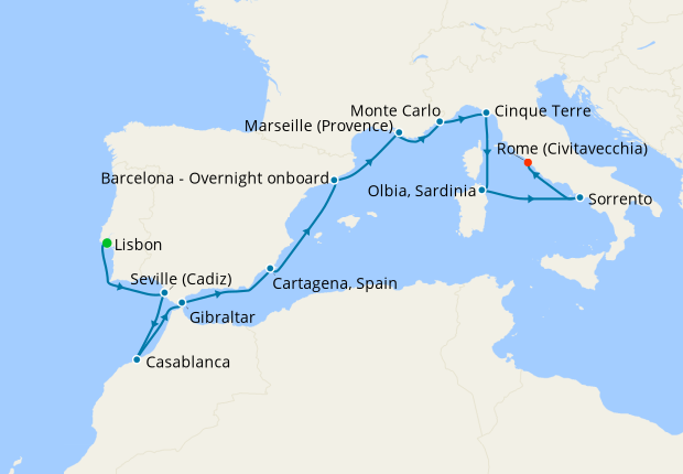 Cruise Itinerary Map