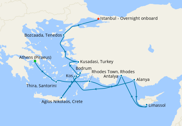Centuries of History - Athens (Piraeus) to Istanbul