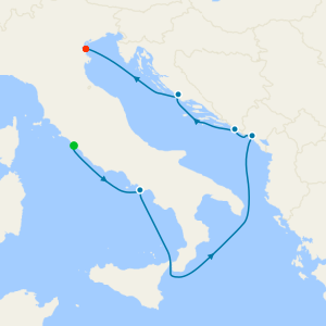Amalfi & Dalmatian Coasts Voyage from Rome