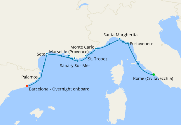 Cruise Itinerary Map