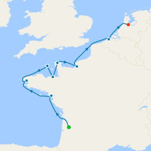 France Intensive Voyage from Bordeaux to Amsterdam