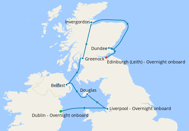 British Isles & Golf Voyage from Dublin to Edinburgh