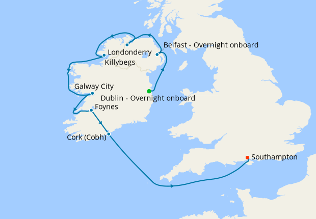 Ireland Intensive Voyage from Dublin to Southampton
